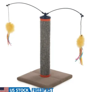 Scratch N Spin Carpet Cat Scratching Post with Spinning Wand