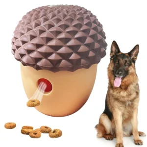 New Dog Toy Silicone Acorn Food Leakage Ball