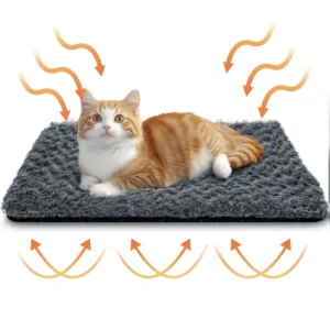 Self-Warming Pet Pad Blanket, Electric-Free Thermal Bed Mat, Anti-Slip for Cats Dogs Winter Warmth Mat Heat Reflecting Core Pad