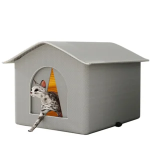 Stray Cat's House Waterproof Outdoor Feral Cats Houses Enclosed Pet Tent Cold Resistant Pet House Winter Warm for Winter Animal