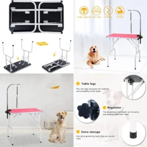 - Heavy Duty Pet Grooming Table with Arm & Noose