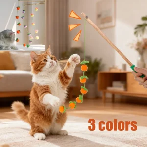 Colorful Fruit Cats Teaser Stick