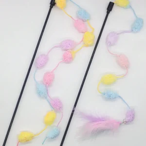 2pcs Cat Teaser Stick With Bell,