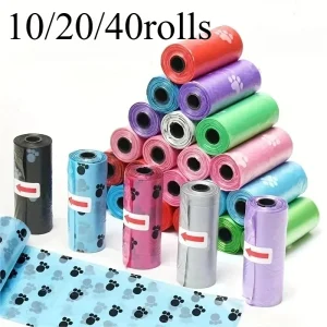 10/20/40Roll Dog Poop Bags for dog Large Cat Waste Bags Doggie Outdoor Home Clean Refill Garbage Bag Pet Supplies