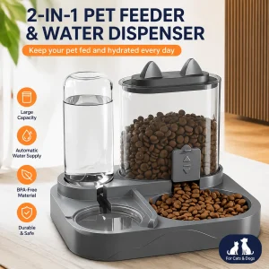 2-in-1 Pet Feeder & Water Dispense